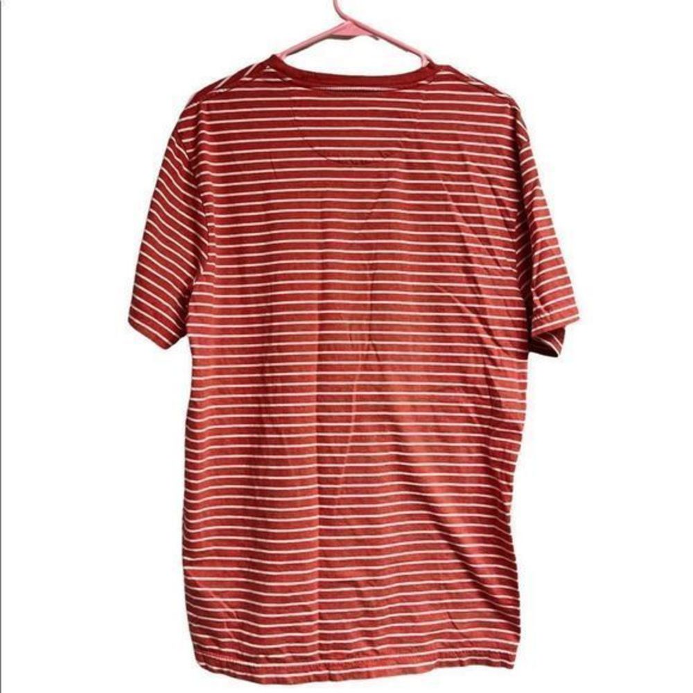 Chaps men’s large short‎ sleeve shirt red/white stripes - Picture 2 of 3